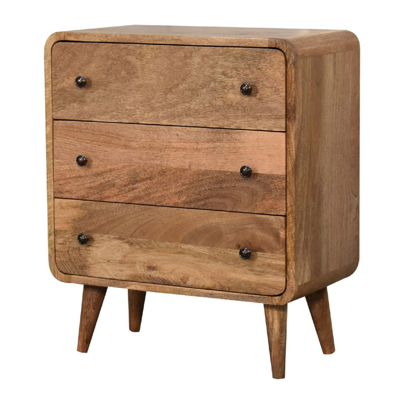 3 Drawer Mini Curved Chest