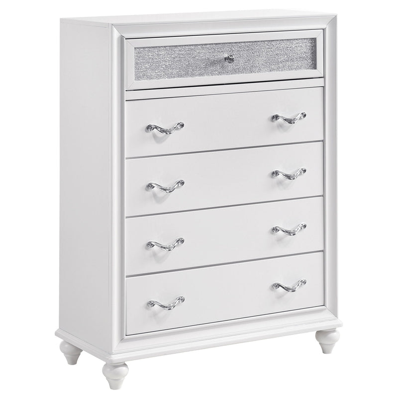 Randall - 5 Drawer Chest - White