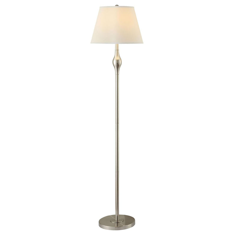 3 Piece Lamp Set, Floor Lamp And 2 Table Lamps - Silver