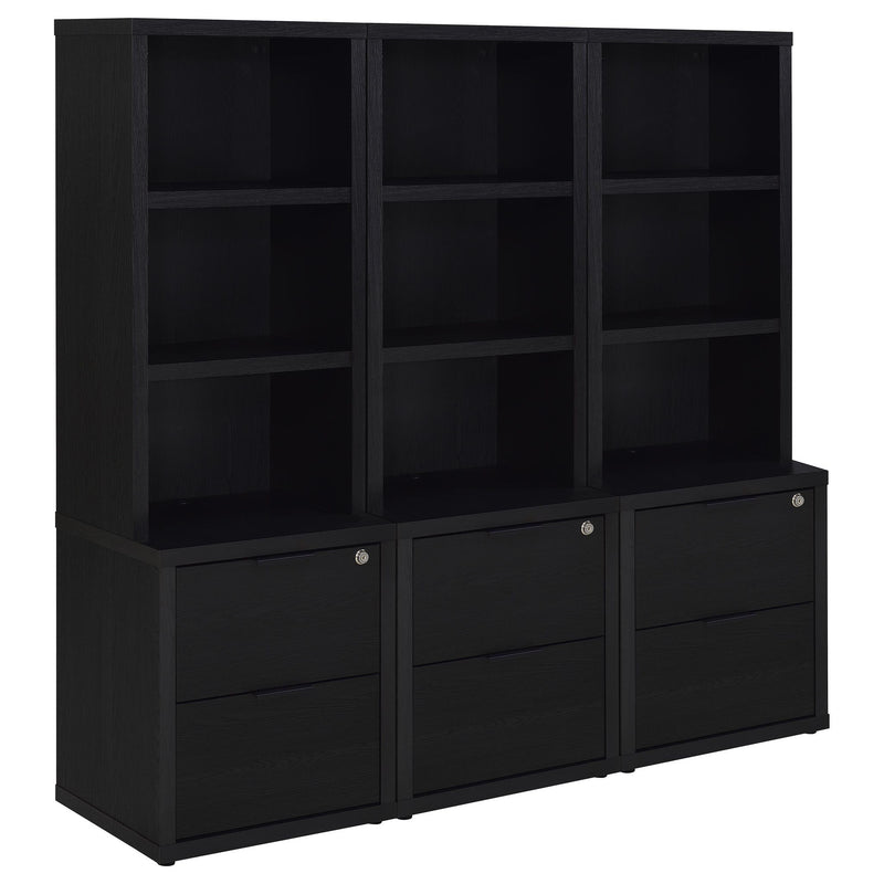 Geary - 3 Piece Wall Unit Bookcase Set With USB Storage