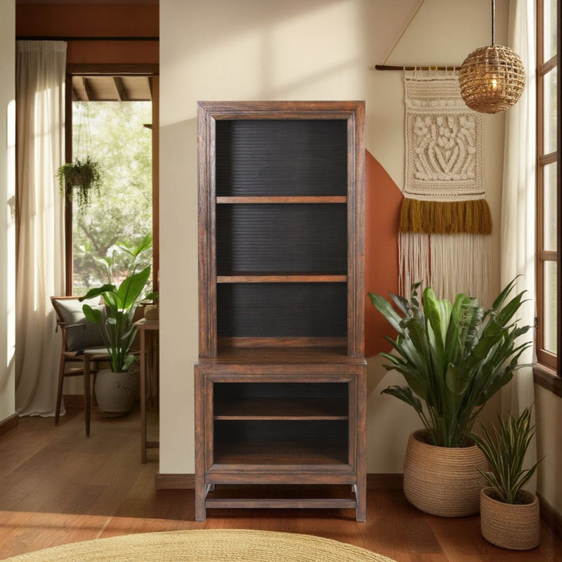 Bookcase Pier, 2 Tone - Brown