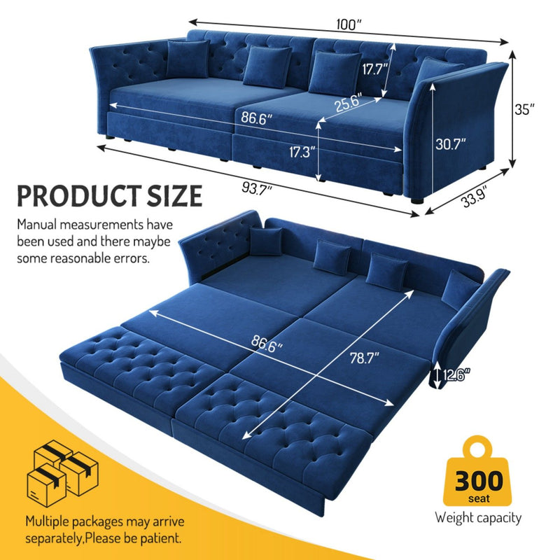 Oversize Pull Out Sofa Bed For Living Room