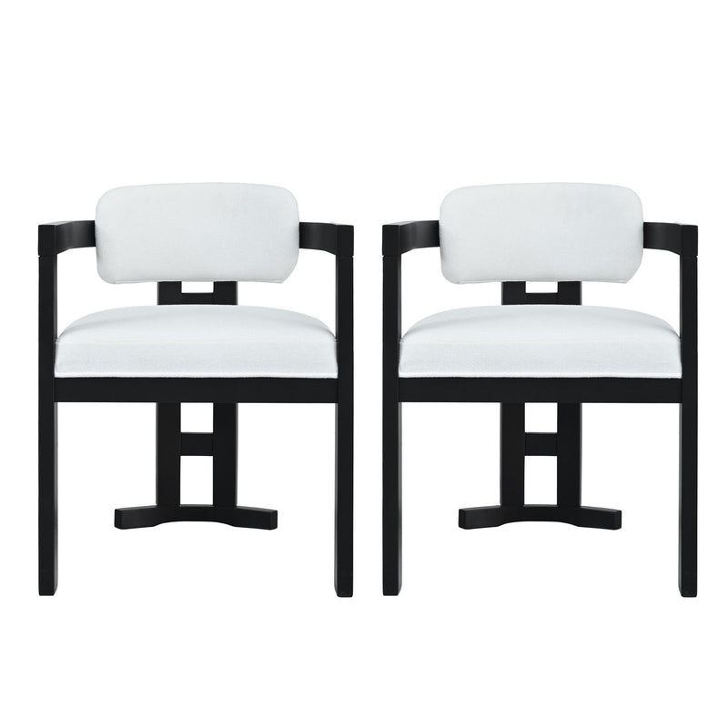 Stylish Indoor Upholstered Wood Dining Chair (Set of 2)