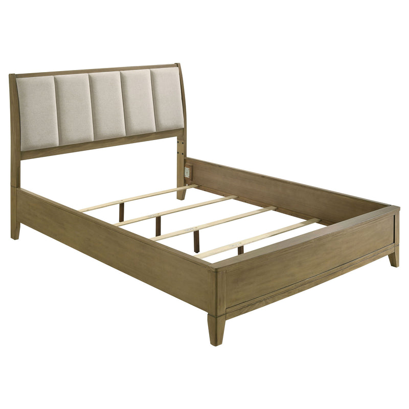 Menlo - Queen Upholstered Panel Bed - Natural