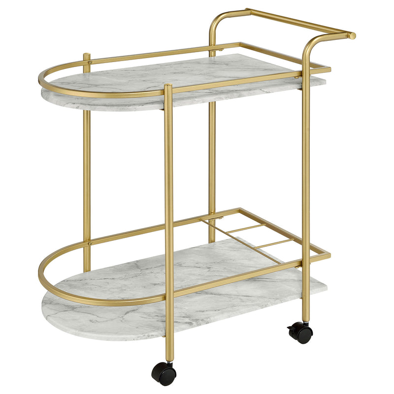 Serving Cart With Wine Rack