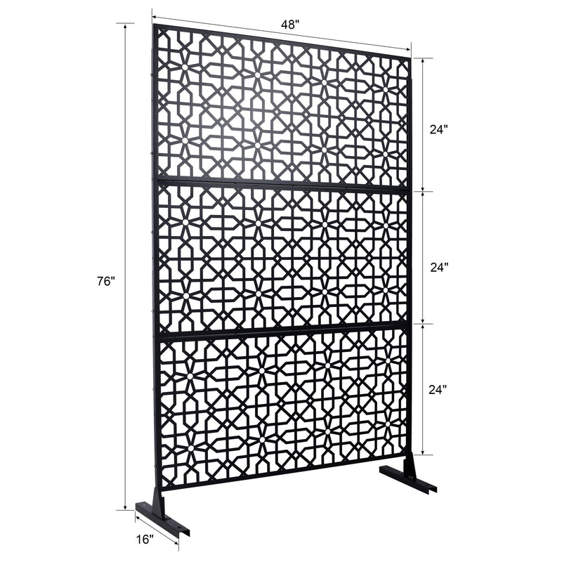 Outdoor & Indoor Metal Freestanding Decorative Privacy Screen