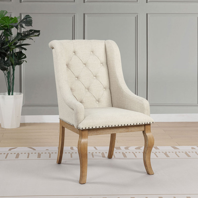 Fremont - Upholstered Dining With Button Tufted (Set of 2) - Brown