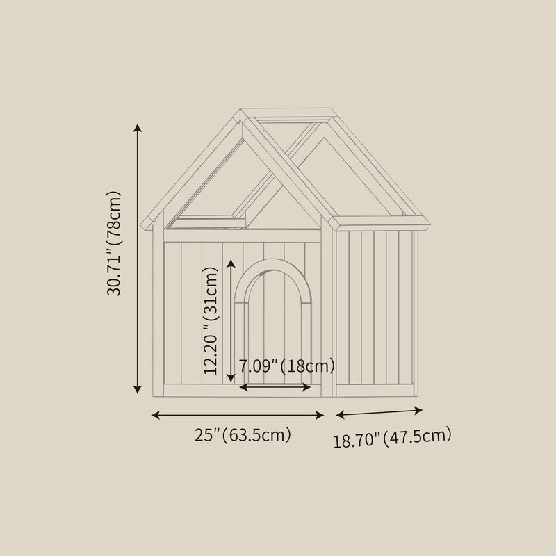 Indoor Cat House With Clear Roof Pet House For Small Cats & Dogs - Mint / White