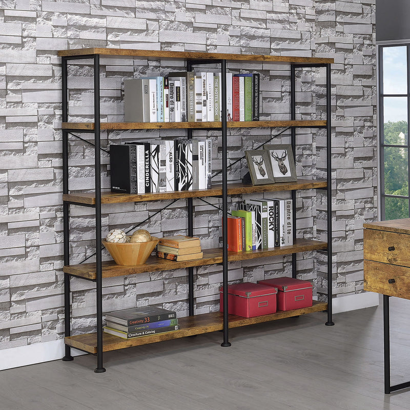 Double Wide Bookcase Shelves - Brown