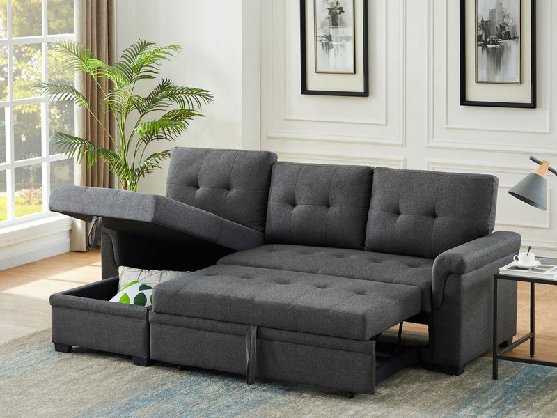 Hunter - Reversible Sleeper Sectional Sofa With Storage Chaise