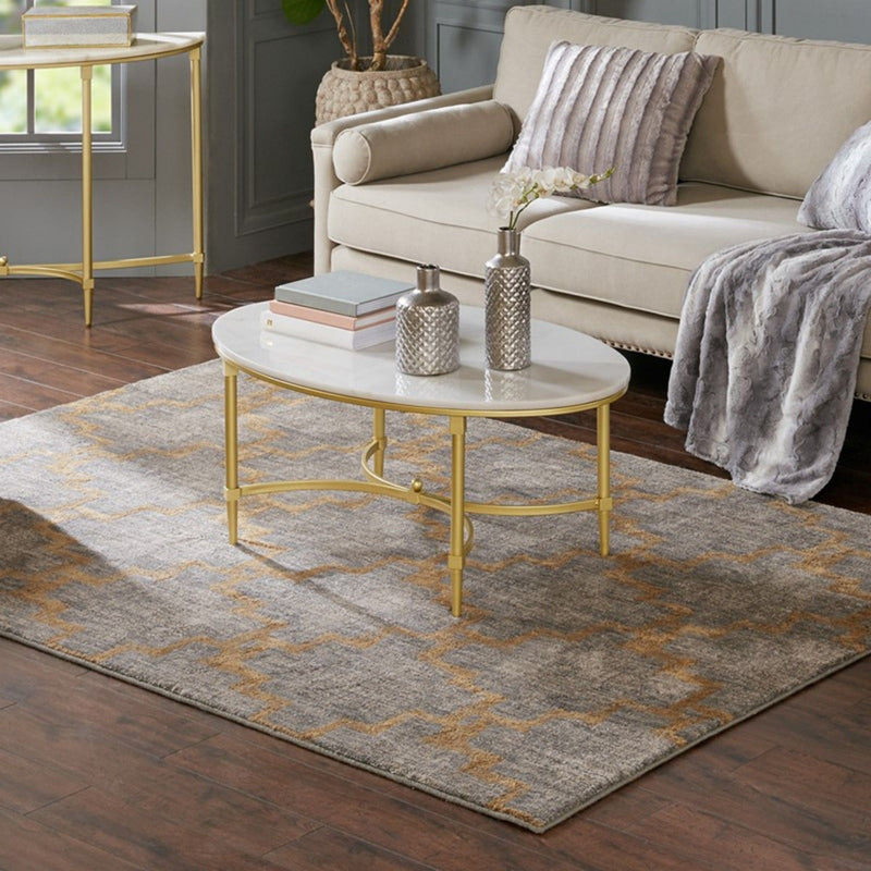 Bordeaux - Coffee Table - White / Gold