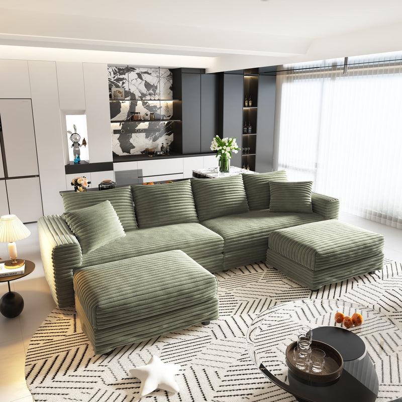 Modern Comfy Upholstered Sofa Cloud Couch & Deep Seat Couches