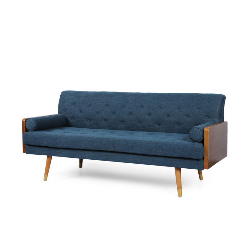 Aidan - Mid Century Modern Tufted Fabric Sofa