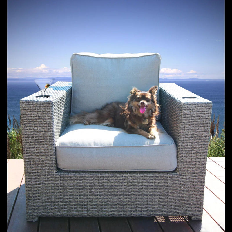 Elegant Patio Chair With Cushions - Gray