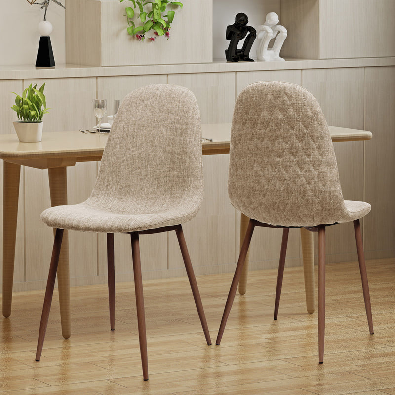 Elegant Dining Chair Set With Fabric
