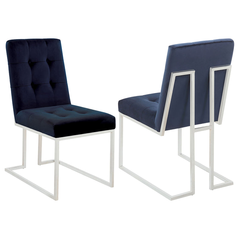 Tufted Back Upholstered Dining Chair (Set of 2)