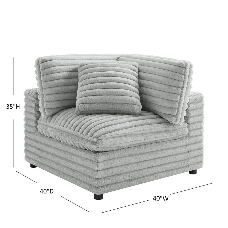 Jenny - Corner Accent Chair - Gray