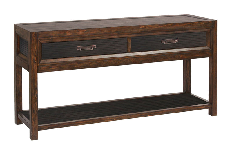 2 Drawer Sofa Table, 2 Tone - Brown