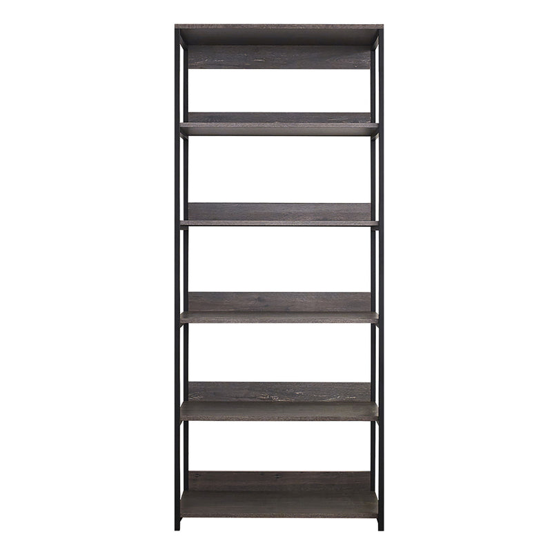 Monica - Wood And Metal Walk In Closet With 5 Shelves Construction - Gray
