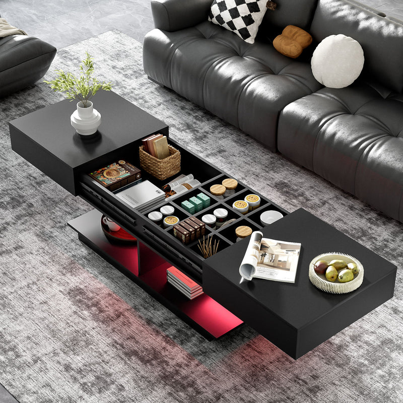 Multifunctional Adjustable Coffee Table With Hidden Storage Space For Living Room