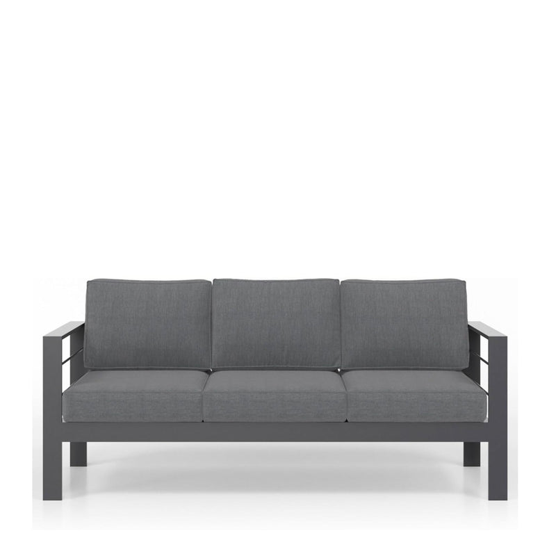 All-Weather Patio Sofa With Cushions, 3 Seat Outdoor Couch