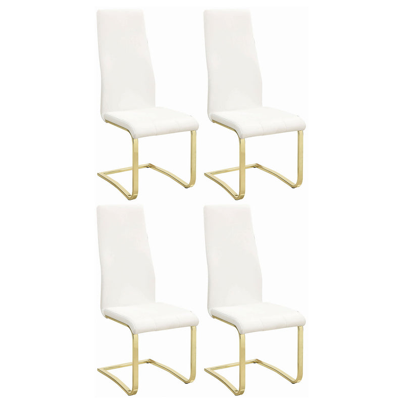 Whittingham - Dining Side Chair (Set of 4) - White / Gold