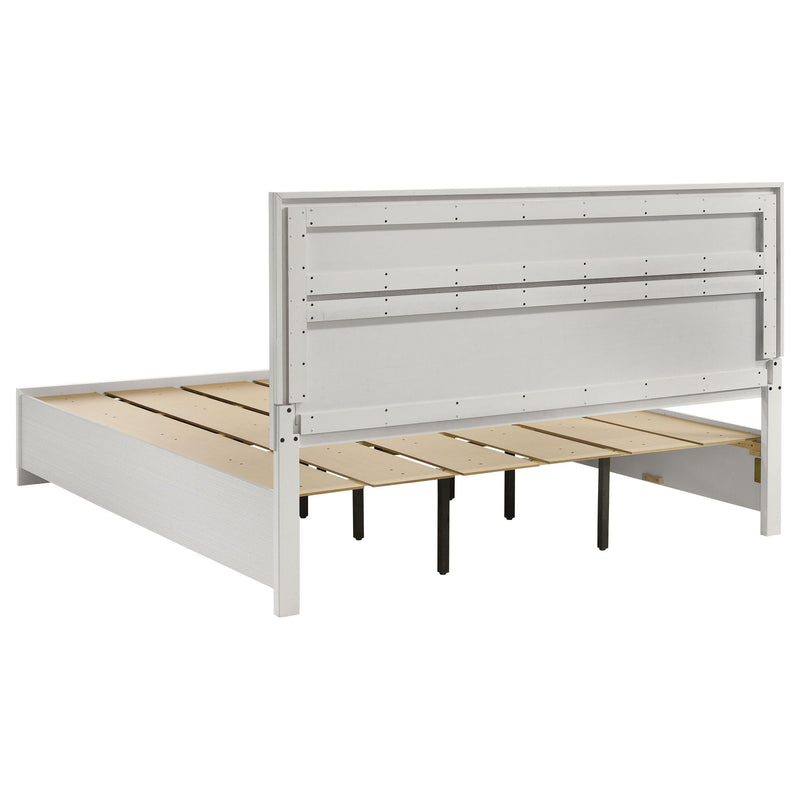 Eastern King Storage Platform Bed With 2 Drawer - White