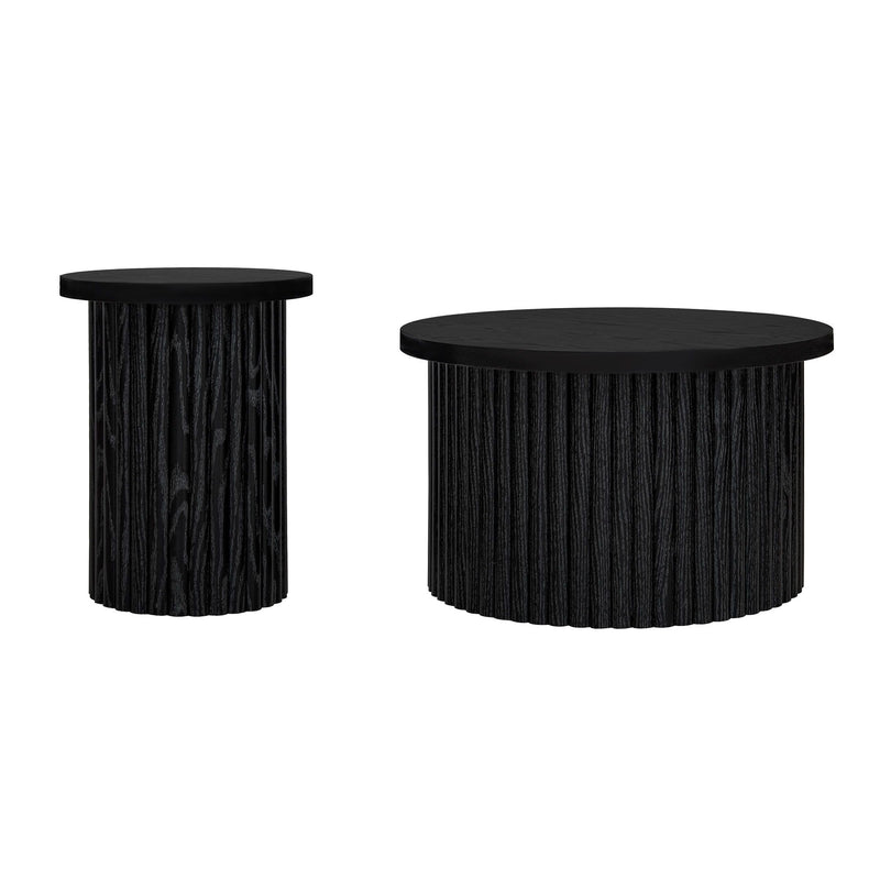 Modern Round Coffee Table And Side Table (Set of 2)