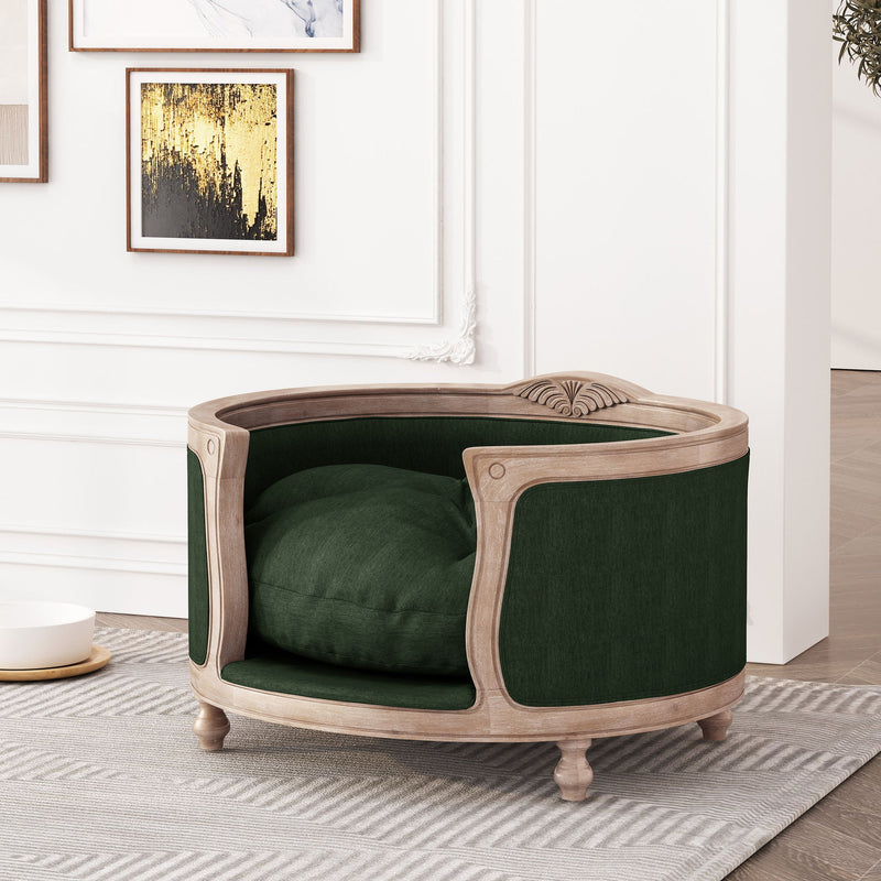 Upholstered Pet Bed, Fabric Dog Bed