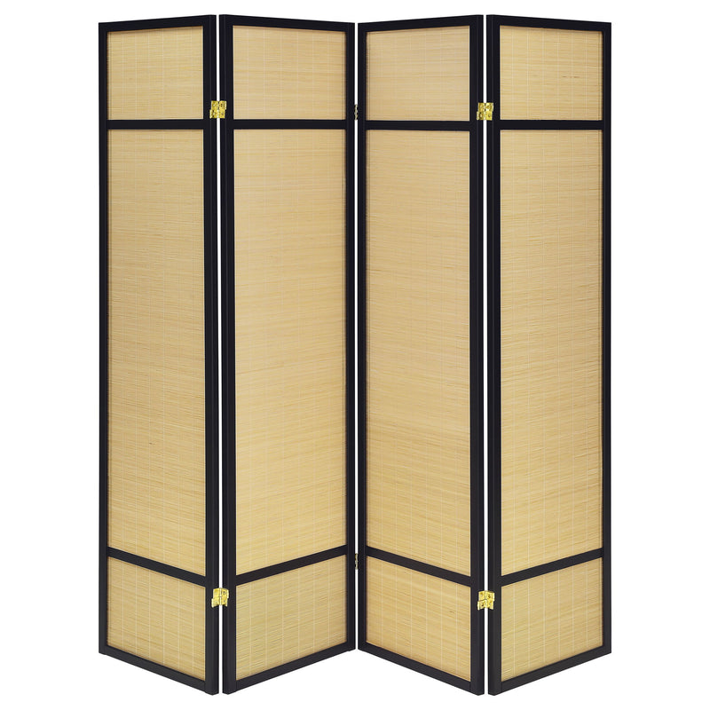 Sensei - 4 Panel Bamboo Room Divider Folding Screen - Natural