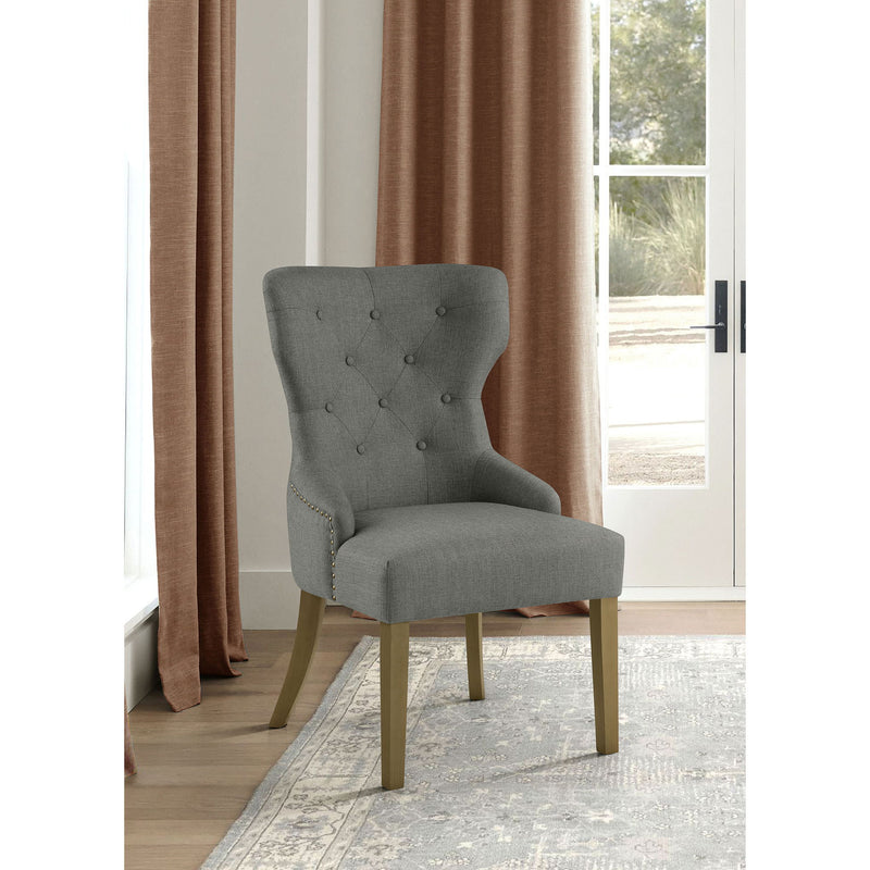 Tufted Dining Chair With Button Tufting And Nailhead Trim