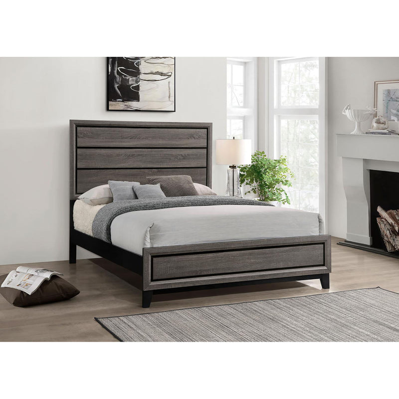 Queen Panel Bed Accents - Gray