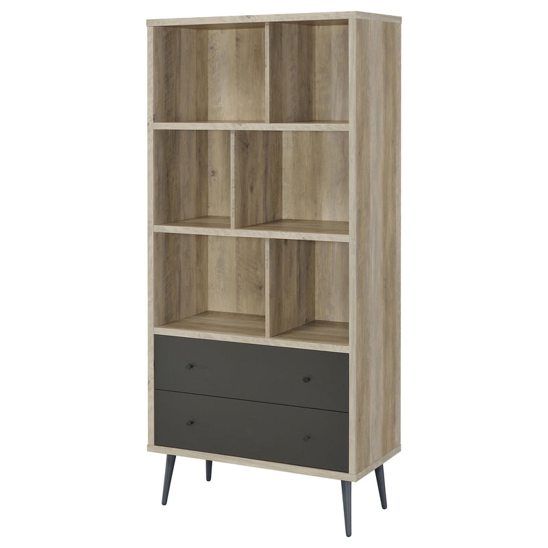 Minerva - 3 Shelf Bookcase With Drawers - Natural