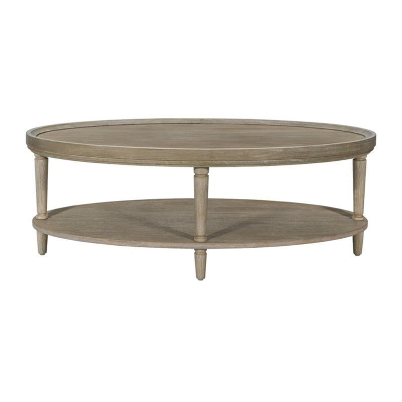 Bedford - Oval Coffee Table With Shelf - Natural