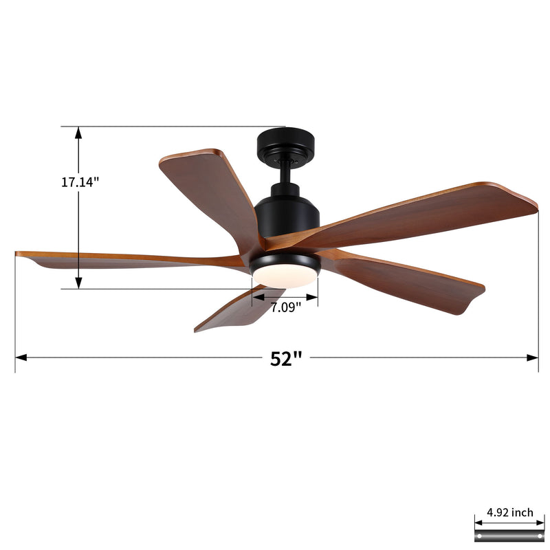 American Farmhouse Ceiling Fan With Light Quiet DC Motor