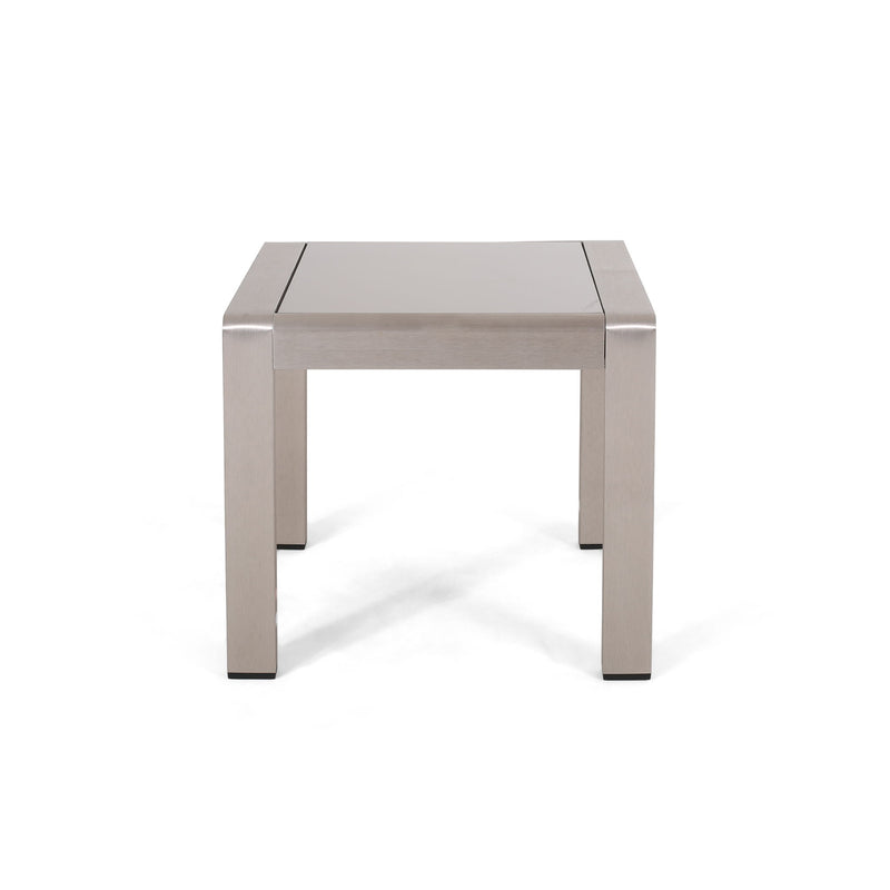 Cape Coral - Contemporary Side Table With Frosted Glass Top