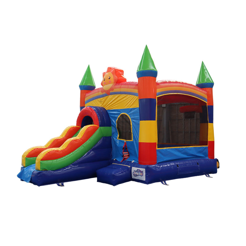 18Ft X 12Ft Ocean Quest Inflatable Bounce House & Water Slide Combo For Kids, 2 In 1 Wet & Dry Outdoor - Blue