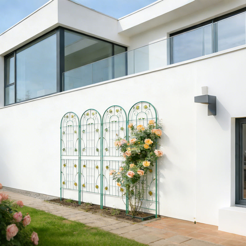 Metal Garden Trellis Rustproof Trellis For Climbing Plant Outdoor Flower Support