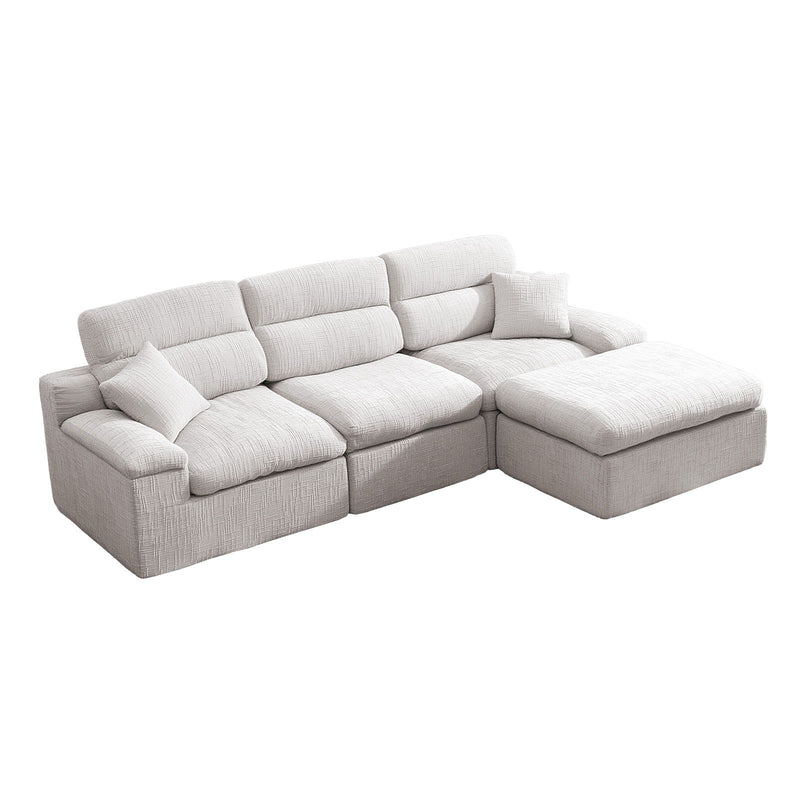 Corner Chaise Sofa With High Backrest