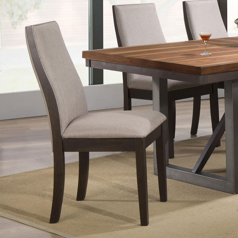 Upholstered Dining Chair (Set of 2) - Taupe / Brown