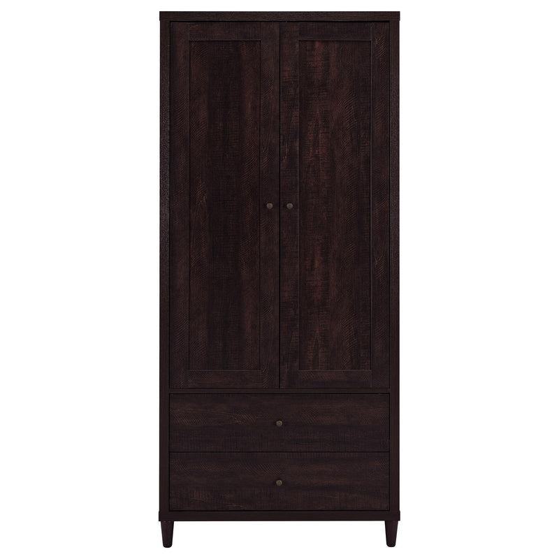 Nestor - 2 Drawer Tall Accent Cabinet With 2 Doors - Rustic