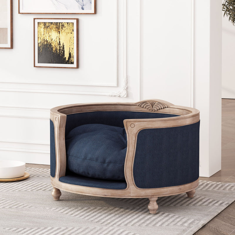 Upholstered Pet Bed, Fabric Dog Bed