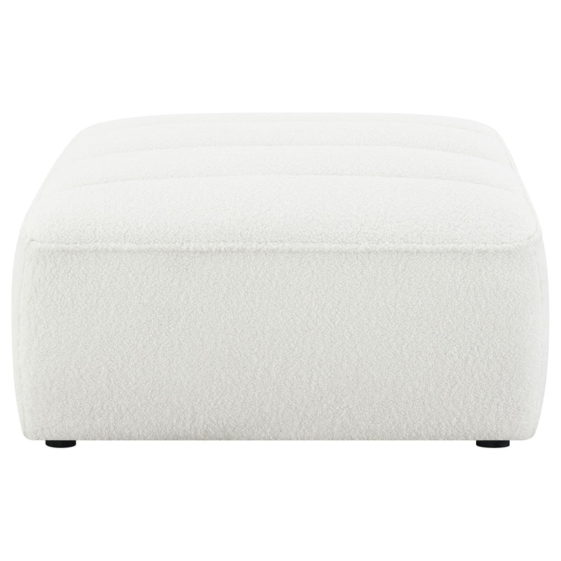 Sunny - Square Upholstered Ottoman - Ivory