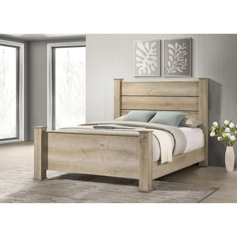 Sansome - Queen Panel Bed - Oak