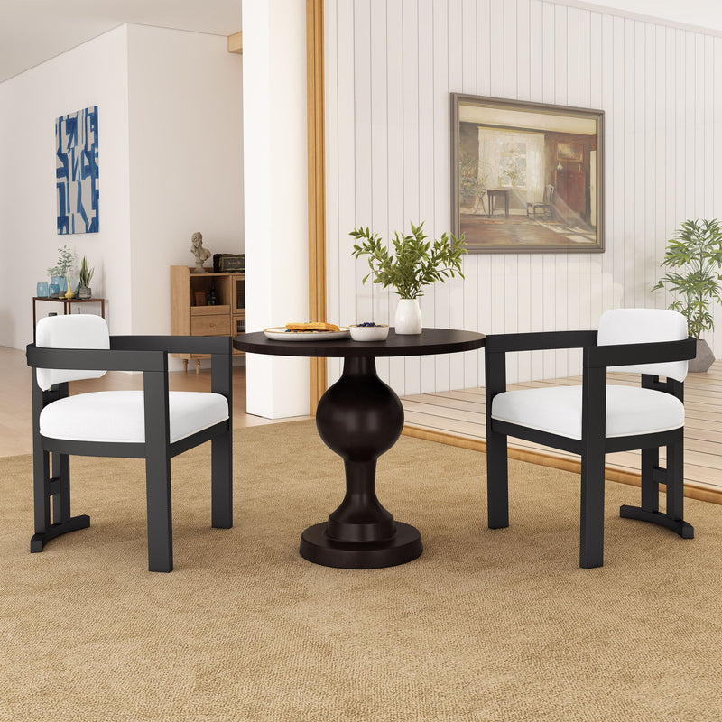 Stylish Indoor Upholstered Wood Dining Chair (Set of 2)