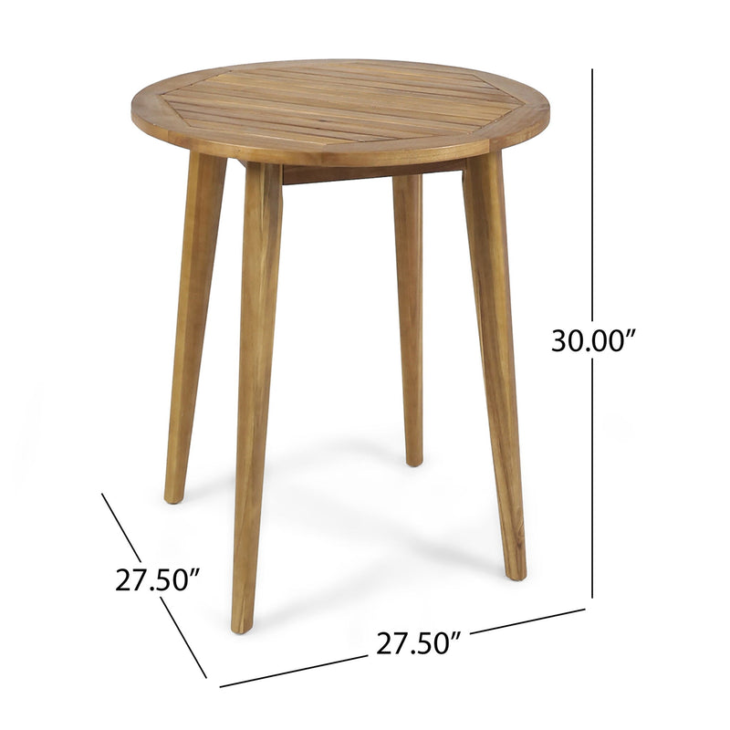 Stamford - Modern Outdoor Bistro Table With Water Resistant - Teak