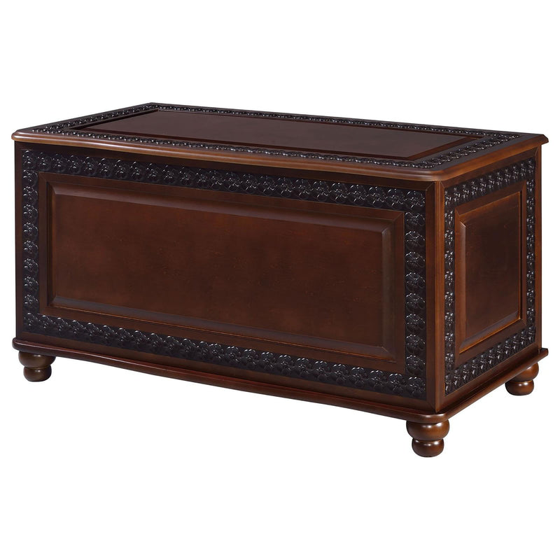 Ornate - Deep Flip Open Storage Cedar Chest With Cedar Lining - Brown
