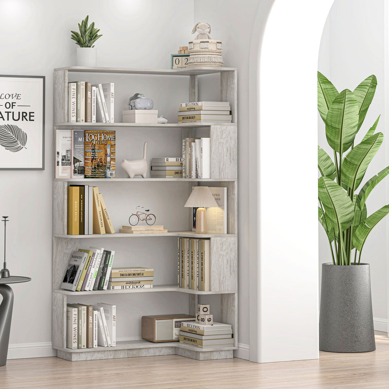 L-Shaped Corner Bookshelf