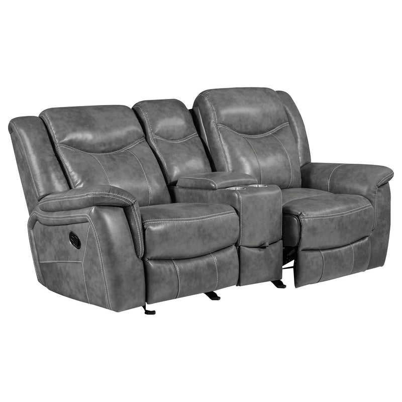 Carmen - Cool Motion Loveseat With Storage, With Reclining Function And Built In Storage - Gray