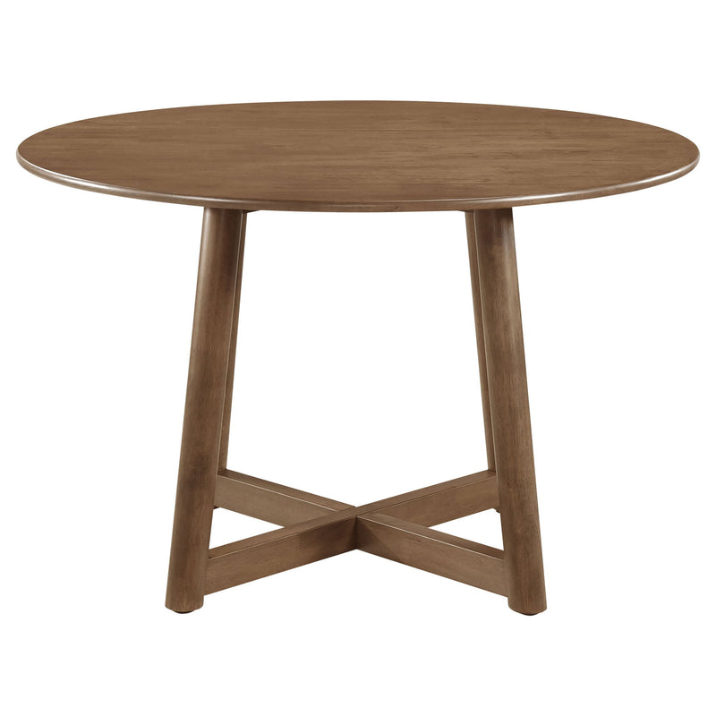 Guinea - Dining Table With Interlocking Base Design - Walnut